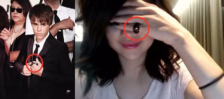 Justin và Selena đã từng đeo nhẫn "trong trắng" Justin và Selena đã từng đeo nhẫn "trong trắng"