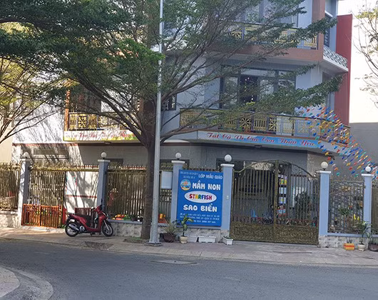 Lớp mẫu giáo, mầm non Sao Biển nằm trong khu dân cư Hà Đô Thới An ở phường Thới An, quận 12 (ảnh: P.L)