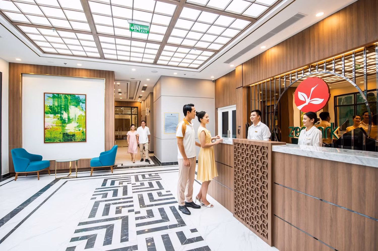 Sảnh lễ tân trang nhã tại The Zenpark Sảnh lễ tân trang nhã tại The Zenpark