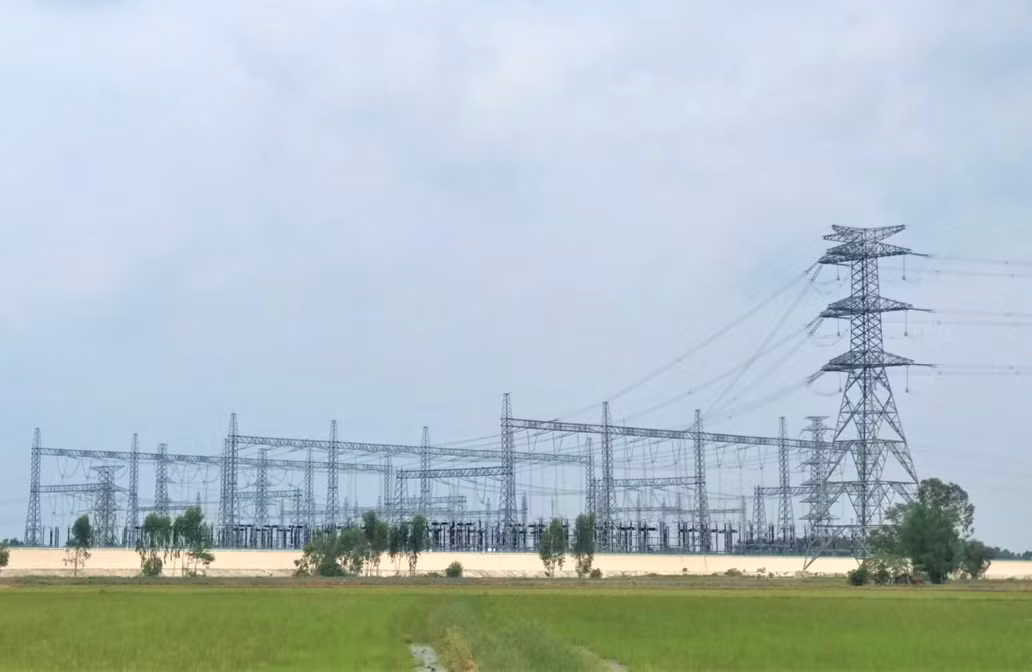 Trạm biến áp 500kV Đức Hòa hiện hữu.
