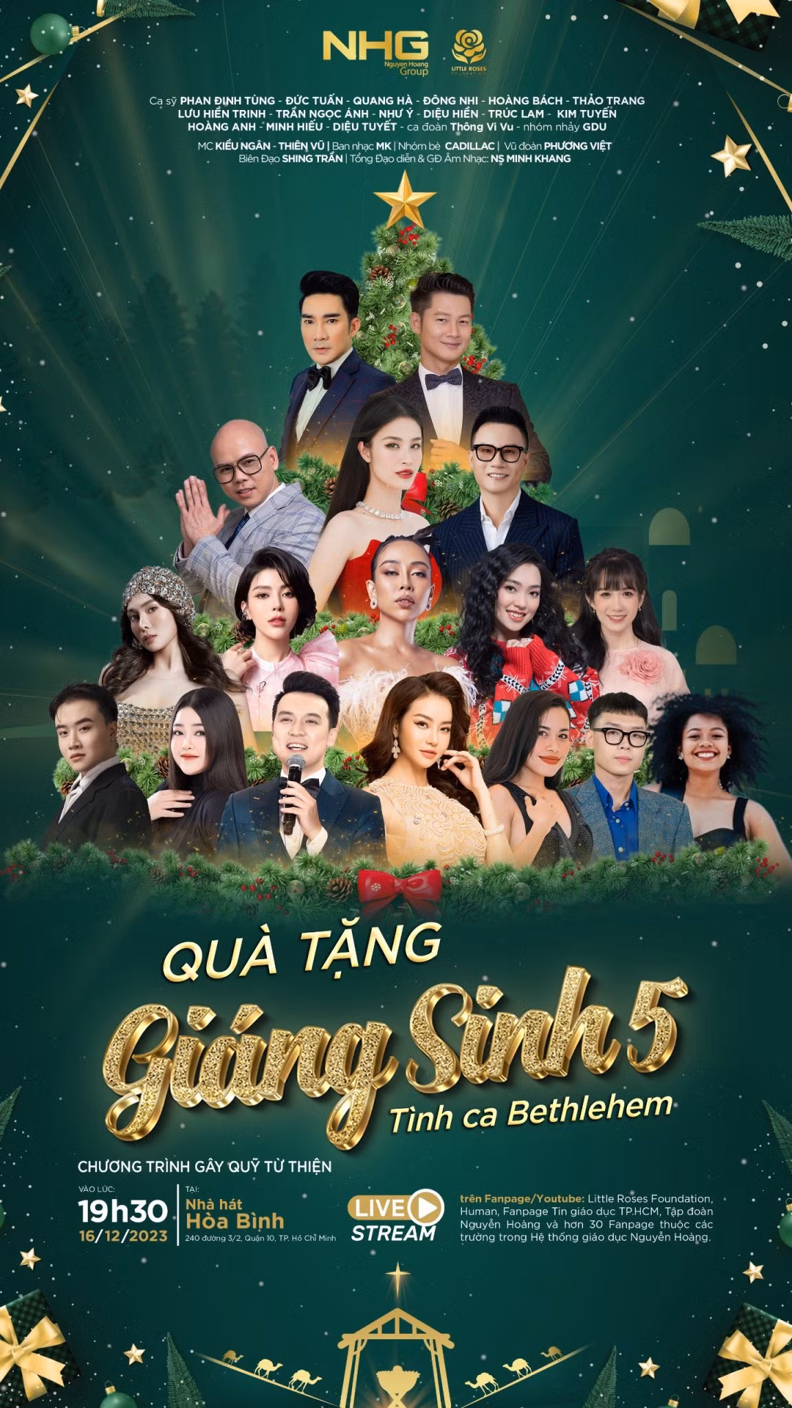 Với chủ đề “Tình ca Bethlehem”, chương trình “Quà tặng Giáng Sinh” năm nay thu hút nhiều sĩ tên tuổi tham gia. Với chủ đề “Tình ca Bethlehem”, chương trình “Quà tặng Giáng Sinh” năm nay thu hút nhiều sĩ tên tuổi tham gia.