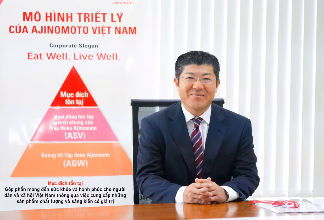 Ông Tsutomu Nara - Tổng Giám đốc Công ty Ajinomoto Việt Nam. Ông Tsutomu Nara - Tổng Giám đốc Công ty Ajinomoto Việt Nam.