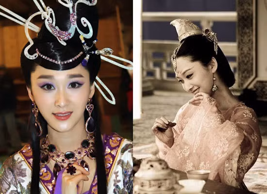 Tạo hình mới của người đẹp Bạch Vũ trong “Thiên địa nhân duyên thất tiên nữ” như được trang bị thêm những dây thu lôi trên đầu (trái). Hình bên phải là một tạo hình hoàn toàn khiến người khác ngây ngất của Bạch Vũ trong “Đại Minh cung”. Tạo hình mới của người đẹp Bạch Vũ trong “Thiên địa nhân duyên thất tiên nữ” như được trang bị thêm những dây thu lôi trên đầu (trái). Hình bên phải là một tạo hình hoàn toàn khiến người khác ngây ngất của Bạch Vũ trong “Đại Minh cung”.