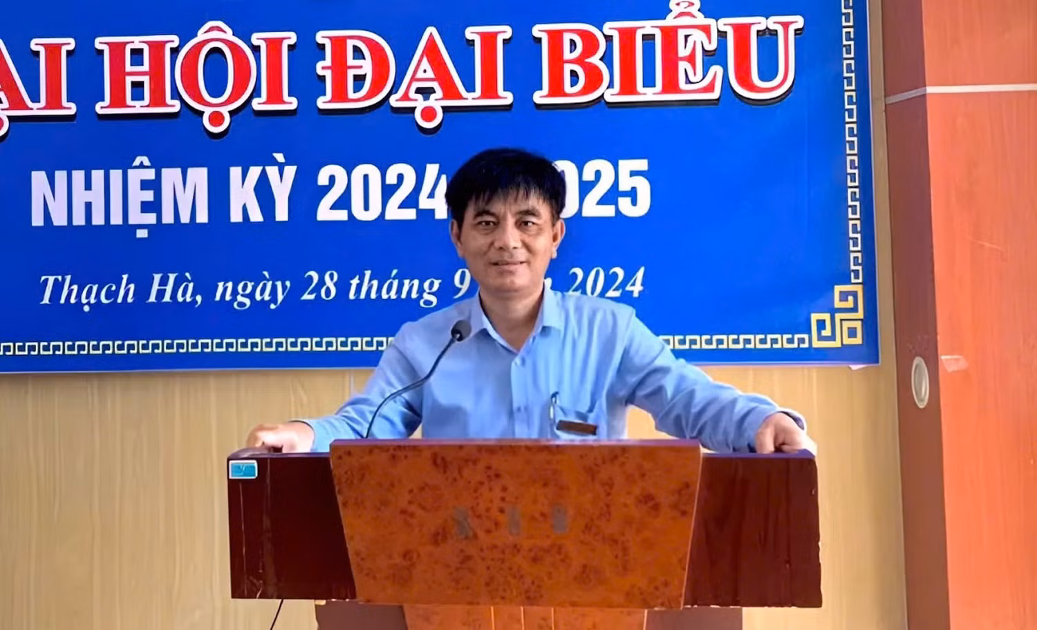 Thầy Lê Thái Phi, Hiệu trưởng Trường Trung học phổ thông Nguyễn Trung Thiên. (Ảnh NVCC)