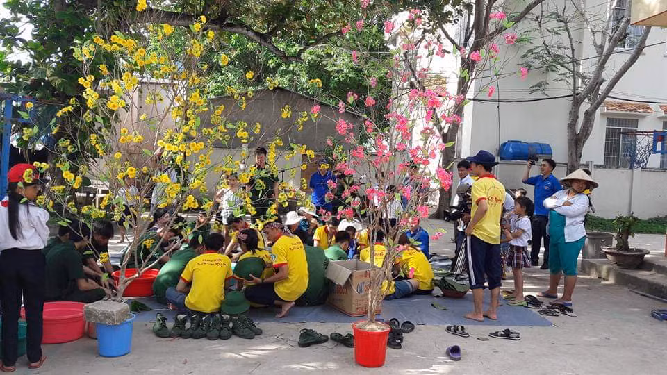Đón Tết trên đảo tuy đơn sơ nhưng ngập tràn niềm vui. (Ảnh: NTCC)