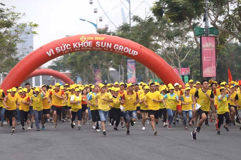 Đường chạy Vì sức khỏe Sun Group tại Đà Nẵng.