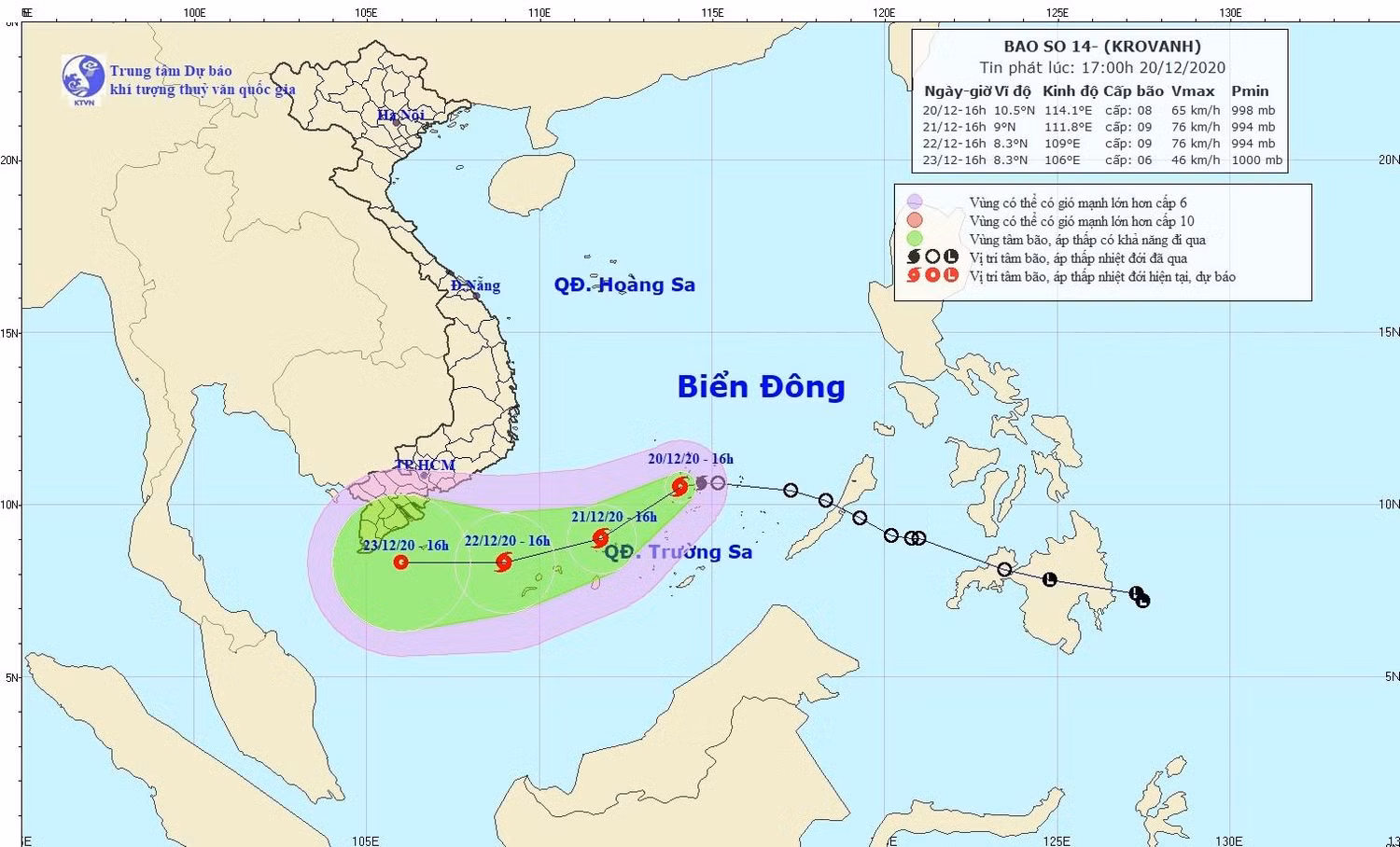 Theo dự báo cơn bão số 14 sẽ gây ảnh hưởng đến vùng biển khu vực mỏ Bạch Hổ, Thiên Ưng, Rồng Theo dự báo cơn bão số 14 sẽ gây ảnh hưởng đến vùng biển khu vực mỏ Bạch Hổ, Thiên Ưng, Rồng