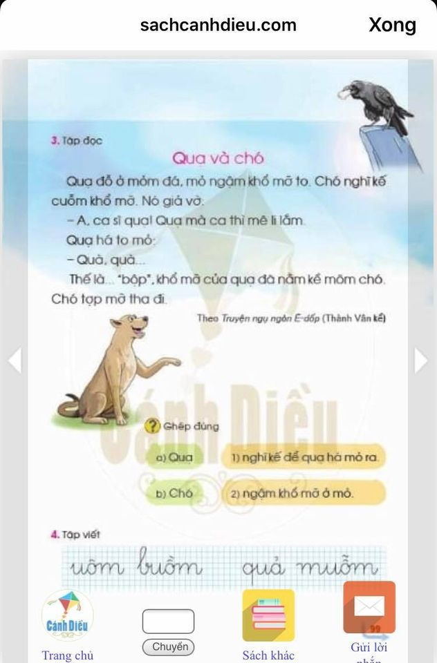 (Ảnh chụp màn hình sách Tiếng Việt 1 – bộ Cánh Diều) (Ảnh chụp màn hình sách Tiếng Việt 1 – bộ Cánh Diều)
