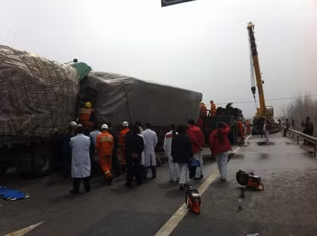 Hiện trường vụ tai nạn.