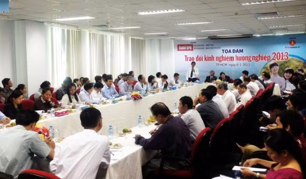 Quang cảnh buổi tọa đàm kinh nghiệm hướng nghiệp. (Ảnh: TTO)