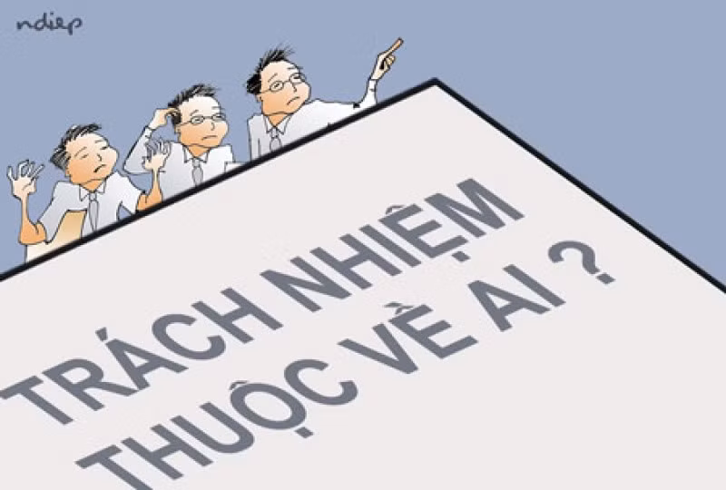 "Trách nhiệm thuộc về ai?", câu hỏi không lời đáp? (Tranh minh hoa: ndiep) "Trách nhiệm thuộc về ai?", câu hỏi không lời đáp? (Tranh minh hoa: ndiep)