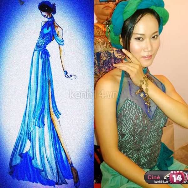 Kim Dung thể hiện sự khôn khéo. Chiếc đầm xanh của cô không được đẹp như tạo mẫu ban đầu. (Ảnh: kenh14) Xem thêm: Sao Việt và cuộc chạy đua "khoe" hàng hiệu nghìn đô Kim Dung thể hiện sự khôn khéo. Chiếc đầm xanh của cô không được đẹp như tạo mẫu ban đầu. (Ảnh: kenh14) Xem thêm: Sao Việt và cuộc chạy đua "khoe" hàng hiệu nghìn đô