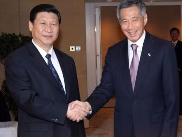 Ông Tập Cận Bình và ông Lý Hiển Long.
