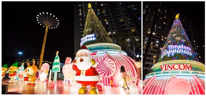 Thế giới kẹo ngọt đáng yêu với những chiếc bánh, kẹo xinh xắn khổng lồ và cây thông Noel độc đáo tạo hình từ cây kem khổng lồ úp ngược. Thế giới kẹo ngọt đáng yêu với những chiếc bánh, kẹo xinh xắn khổng lồ và cây thông Noel độc đáo tạo hình từ cây kem khổng lồ úp ngược.