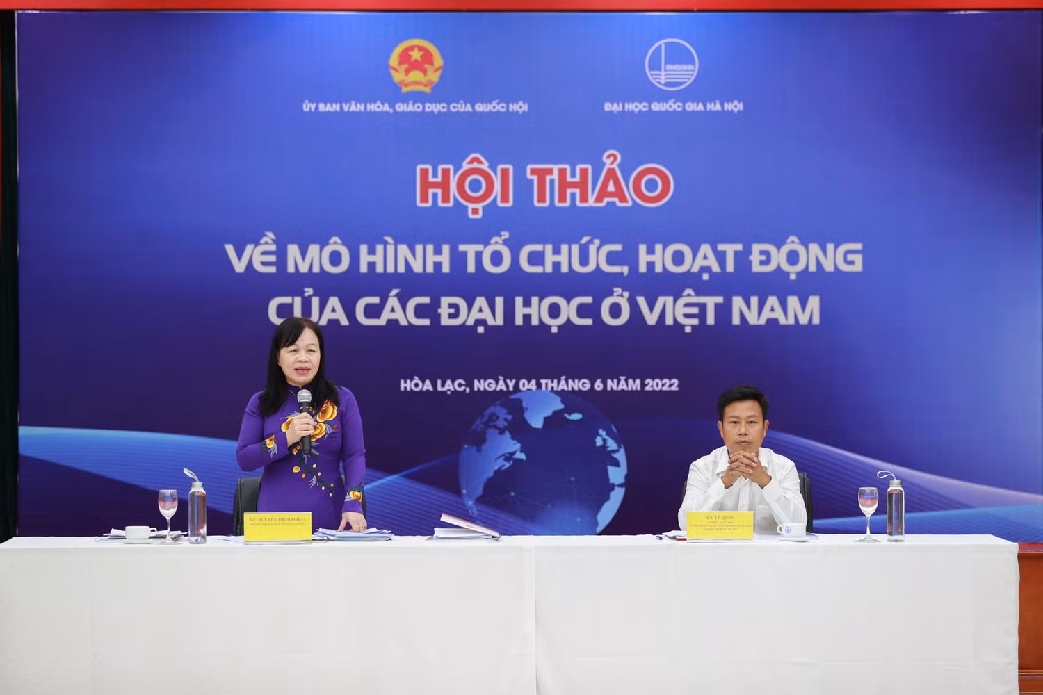 Hội thảo “Về mô hình tổ chức, hoạt động của các đại học ở Việt Nam”. (Ảnh: VNU)