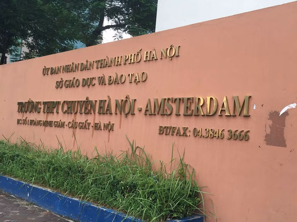 Đề án thí điểm đào tạo song bằng tại Trường Trung học phổ thông chuyên Hà Nội - Amsterdam ở cả hai khối là trung học cơ sở và trung học phổ thông. Ảnh: Vũ Phương.