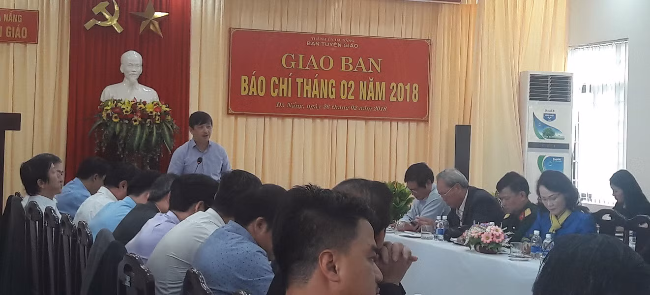 Hội nghị giao ban báo chí do Ban Tuyên giáo Thành ủy Đà Nẵng tổ chức ngày 26/2. Ảnh: TT