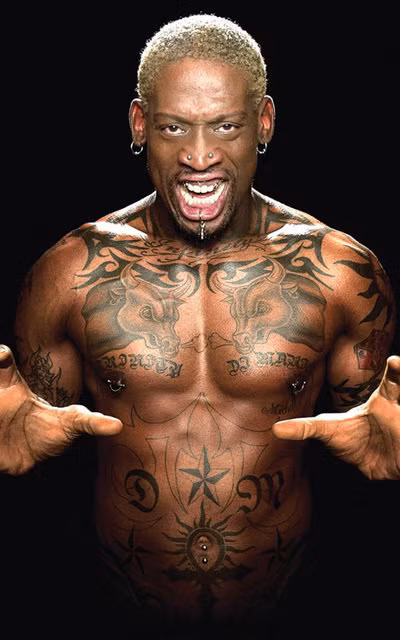 Dennis Rodman, từng nổi danh ở giải bóng rổ nhà nghề Mỹ NBA.