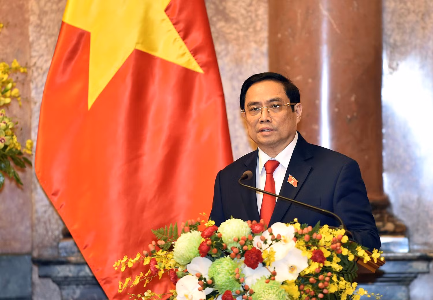 Thủ tướng phát biểu tại buổi lễ. Ảnh: VGP Thủ tướng phát biểu tại buổi lễ. Ảnh: VGP