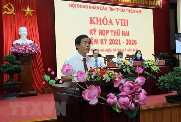 Chủ tịch Ủy ban nhân dân tỉnh Thừa Thiên-Huế Nguyễn Văn Phương nhiệm kỳ 2016-2021. (Ảnh: Đỗ Trưởng/TTXVN)