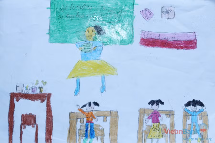 "Ước mơ của em là sau này sẽ làm một cô giáo giỏi."