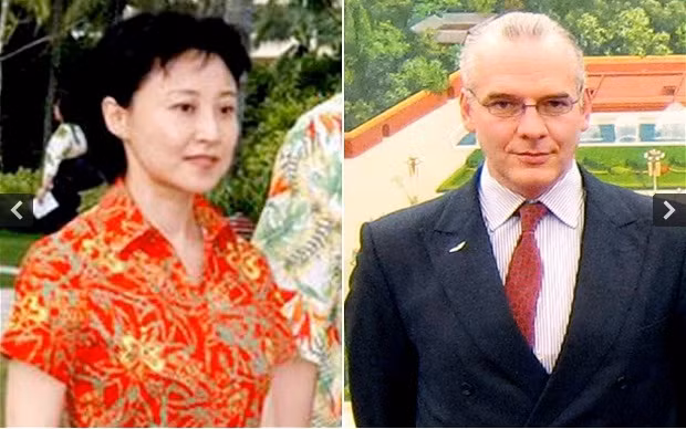 Bà Cốc Khai Lai (trái) và doanh nhân Anh Neil Heywood.
