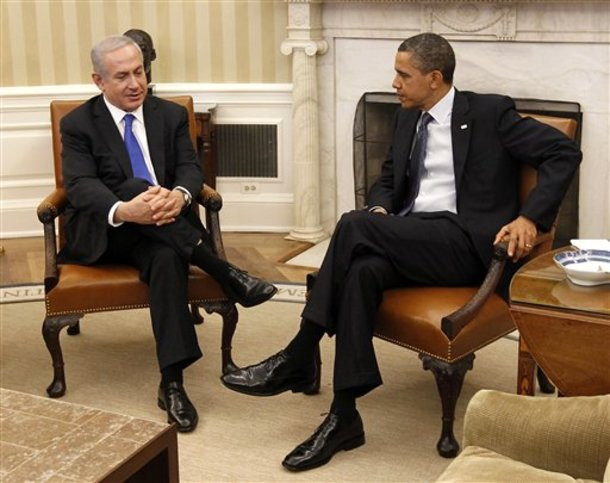 Tổng thống Mỹ Barack Obama hội đàm với Thủ tướng Israel Benjamin Netanyahu.