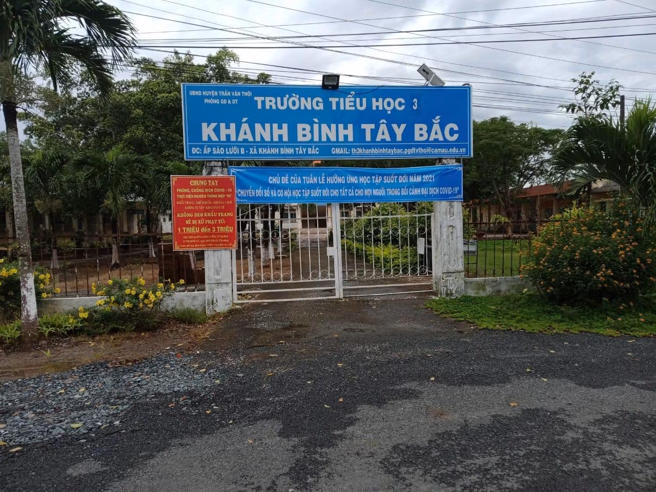 Trường tiểu học 3 Khánh Bình Tây Bắc, huyện Trần Văn Thời, tỉnh Cà Mau (ảnh: CTV)