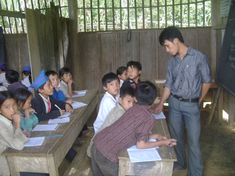Học sinh tại đây rất ngoan và nghe lời thầy cô