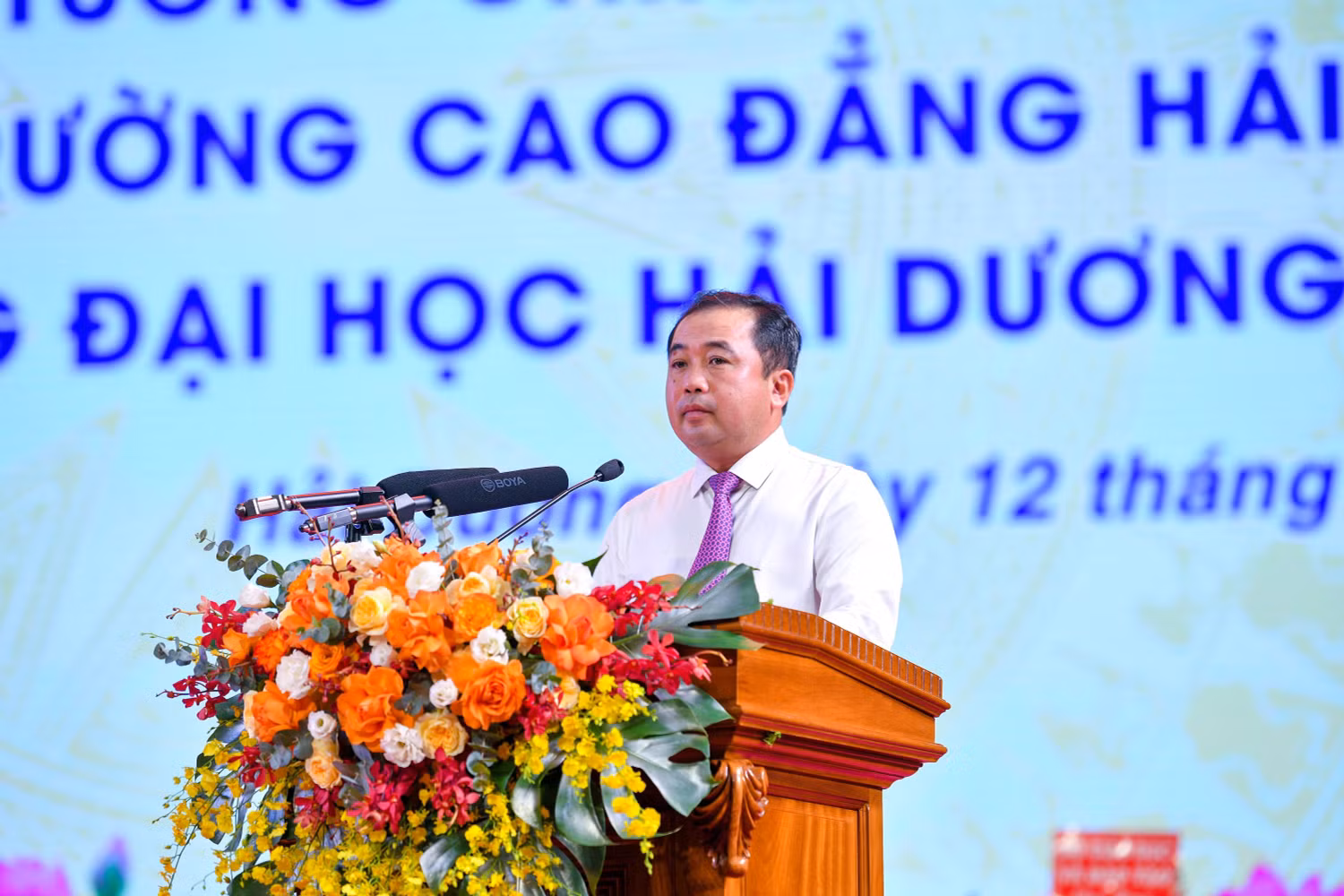 Bí thư Tỉnh uỷ Hải Dương Trần Đức Thắng phát biểu tại buổi lễ (ảnh: Bộ Giáo dục và Đào tạo) Bí thư Tỉnh uỷ Hải Dương Trần Đức Thắng phát biểu tại buổi lễ (ảnh: Bộ Giáo dục và Đào tạo)