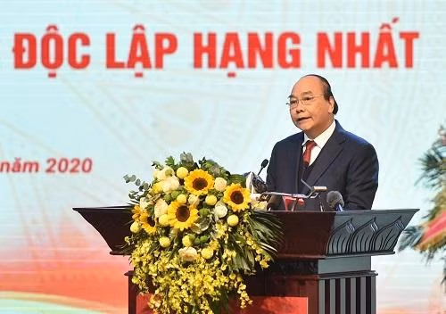 Thủ tướng phát biểu: Ảnh: VGP