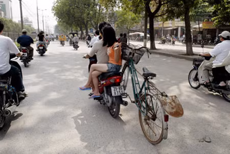 Đỡ tốn sức đạp xe.