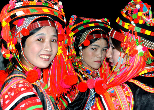 Thiếu nữ Hà Nhì ở thôn Kalăng, xã Mường Tè, huyện Mường Tè, tỉnh Lai Châu trong một lễ hội.