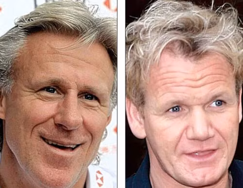 Cựu tay vợt Bjorn Borg khá giống với đầu bếp nổi tiếng Gordon Ramsay.