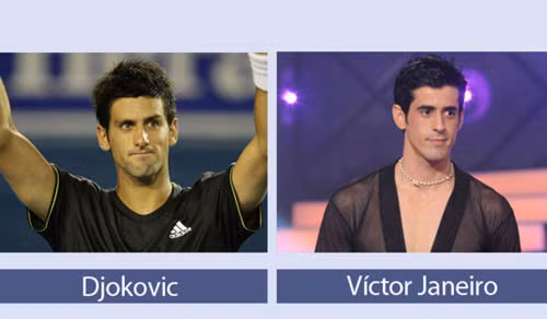Tay vợt Djokovic và võ sĩ đấu bò người Tây Ban Nha, Victor Janeiro như anh em. Tay vợt Djokovic và võ sĩ đấu bò người Tây Ban Nha, Victor Janeiro như anh em.