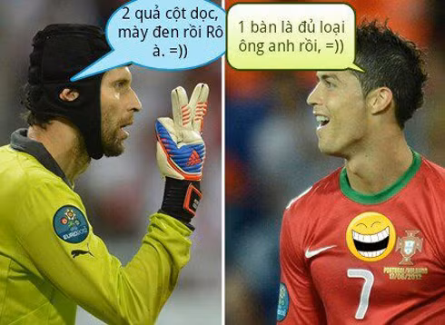 Hình ảnh của CR7 được dân cư mạng biếm họa hài hước.