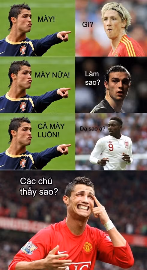 Hình ảnh của CR7 được dân cư mạng biếm họa hài hước.