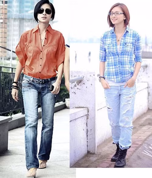 Ngô Thanh Vân rất hợp với những chiếc quần jeans skinny ôm sát và áo sơ mi. Ngô Thanh Vân rất hợp với những chiếc quần jeans skinny ôm sát và áo sơ mi.