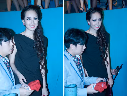 Mai Phương Thúy đến khá muộn. Khi chương trình chuẩn bị mở màn thì cô mới xuất hiện. Mai Phương Thúy đến khá muộn. Khi chương trình chuẩn bị mở màn thì cô mới xuất hiện.
