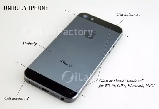 Kết cấu của iPhone 5.