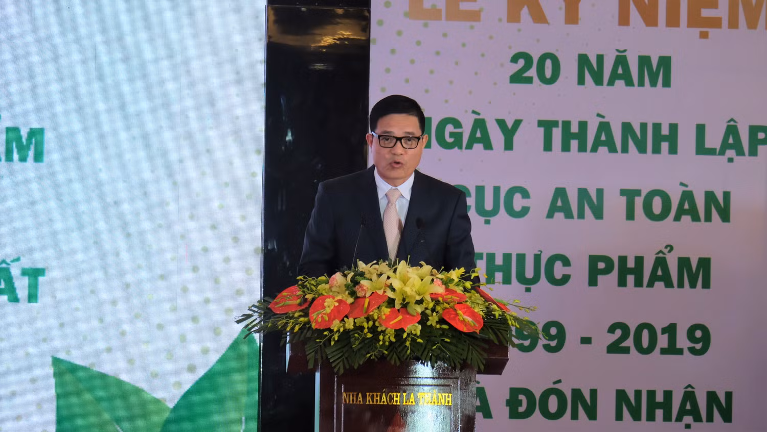Cục trưởng Cục An toàn thực phẩm - Nguyễn Thanh Phong phát biểu tại hội nghị. Ảnh: LC Cục trưởng Cục An toàn thực phẩm - Nguyễn Thanh Phong phát biểu tại hội nghị. Ảnh: LC