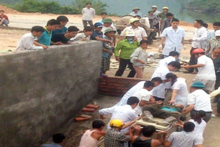 hiện trường vụ tai nạn Ảnh: Văn Thưởng