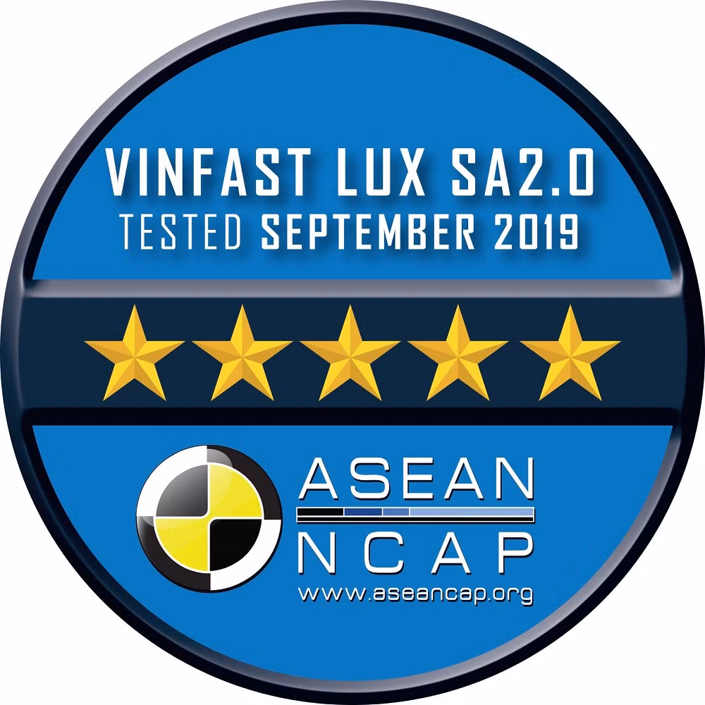 Chứng chỉ an toàn ASEAN NCAP 5 sao dành cho mẫu xe Lux SA2.0.