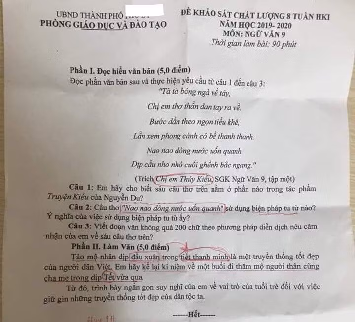 Thầy cô ơi, sao lại ra đề Văn lạ vậy?
