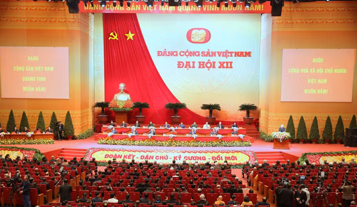 Đại hội Đại biểu Đảng toàn quốc lần thứ XII. (Ảnh: Hiền Hòa).