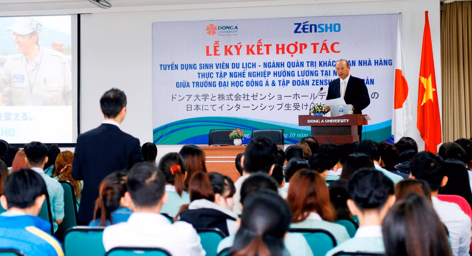 Hàng trăm sinh viên ngành du lịch sẽ có cơ hội rèn luyện kỹ năng chuyên môn, tác phong làm việc chuyên nghiệp tại Nhật Bản. Ảnh: TT