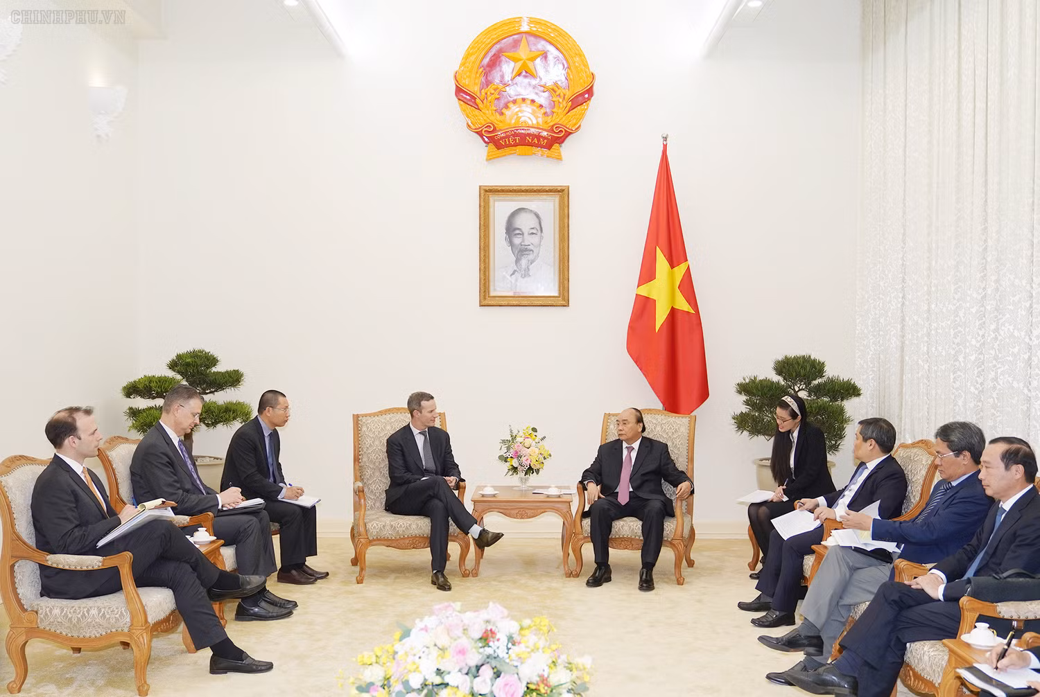 Quang cảnh buổi tiếp. Ảnh: VGP