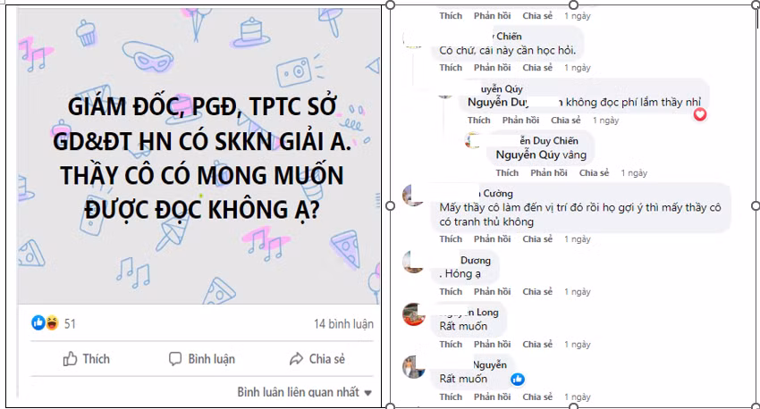 Giáo viên rất mong muốn được đọc sáng kiến kinh nghiệm của các lãnh đạo ngành giáo dục Hà Nội- Ảnh: Nguyễn Mạnh Cường Giáo viên rất mong muốn được đọc sáng kiến kinh nghiệm của các lãnh đạo ngành giáo dục Hà Nội- Ảnh: Nguyễn Mạnh Cường