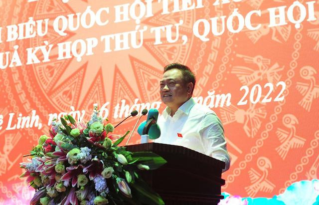 Chủ tịch UBND thành phố Hà Nội Trần Sỹ Thanh phát biểu tại buổi tiếp xúc cử tri huyện Mê Linh. Ảnh: vtv.vn Chủ tịch UBND thành phố Hà Nội Trần Sỹ Thanh phát biểu tại buổi tiếp xúc cử tri huyện Mê Linh. Ảnh: vtv.vn