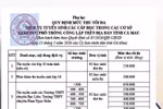 Cà Mau: Mức thu thi tuyển sinh vào 10 công lập tối đa 250.000 đồng/em